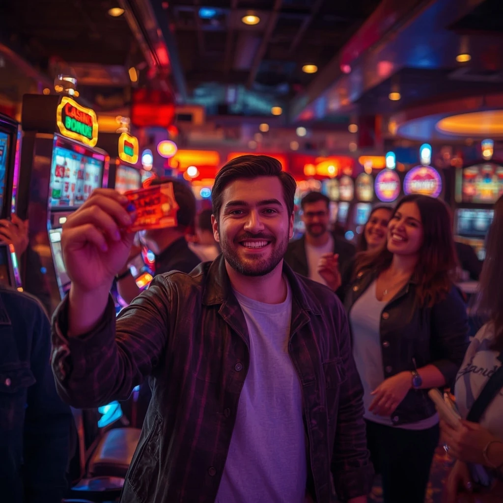 persona con un bono de casino REDBET CASINO