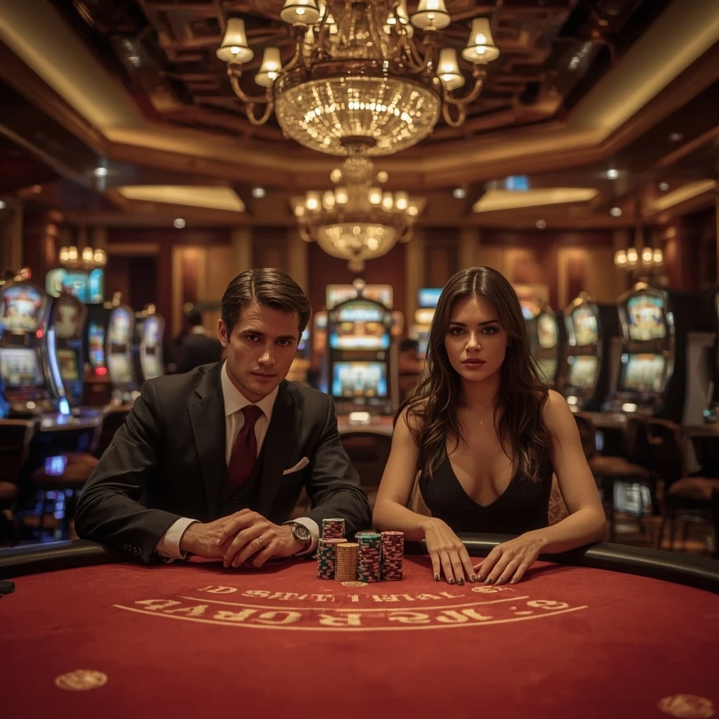 Dos jugadores de póker en REDBET CASINO